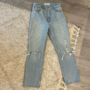 Abercrombie Ankle Straight Ultra High Rise